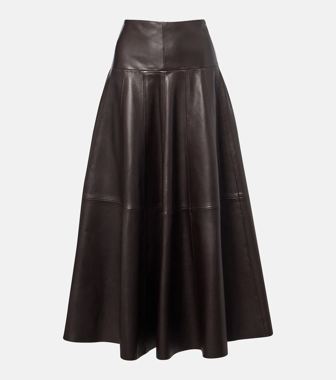 Nour Hammour - Daria leather midi skirt