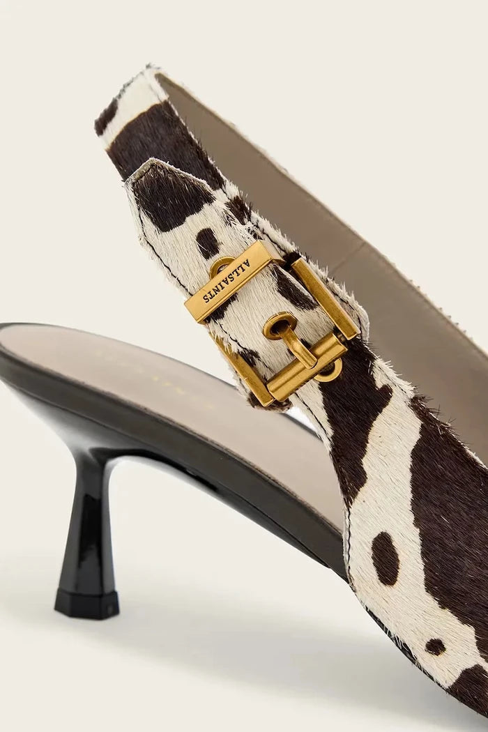 AllSaints обувки с ток кожени Hera Slingback Shoe