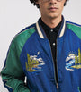 Polo Ralph Lauren Blue Satin Embroidered Bomber Jacket