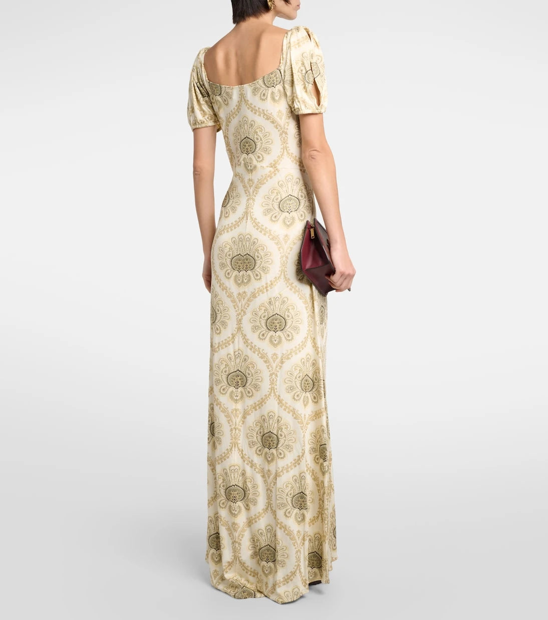 Etro - Printed puff-sleeve gown