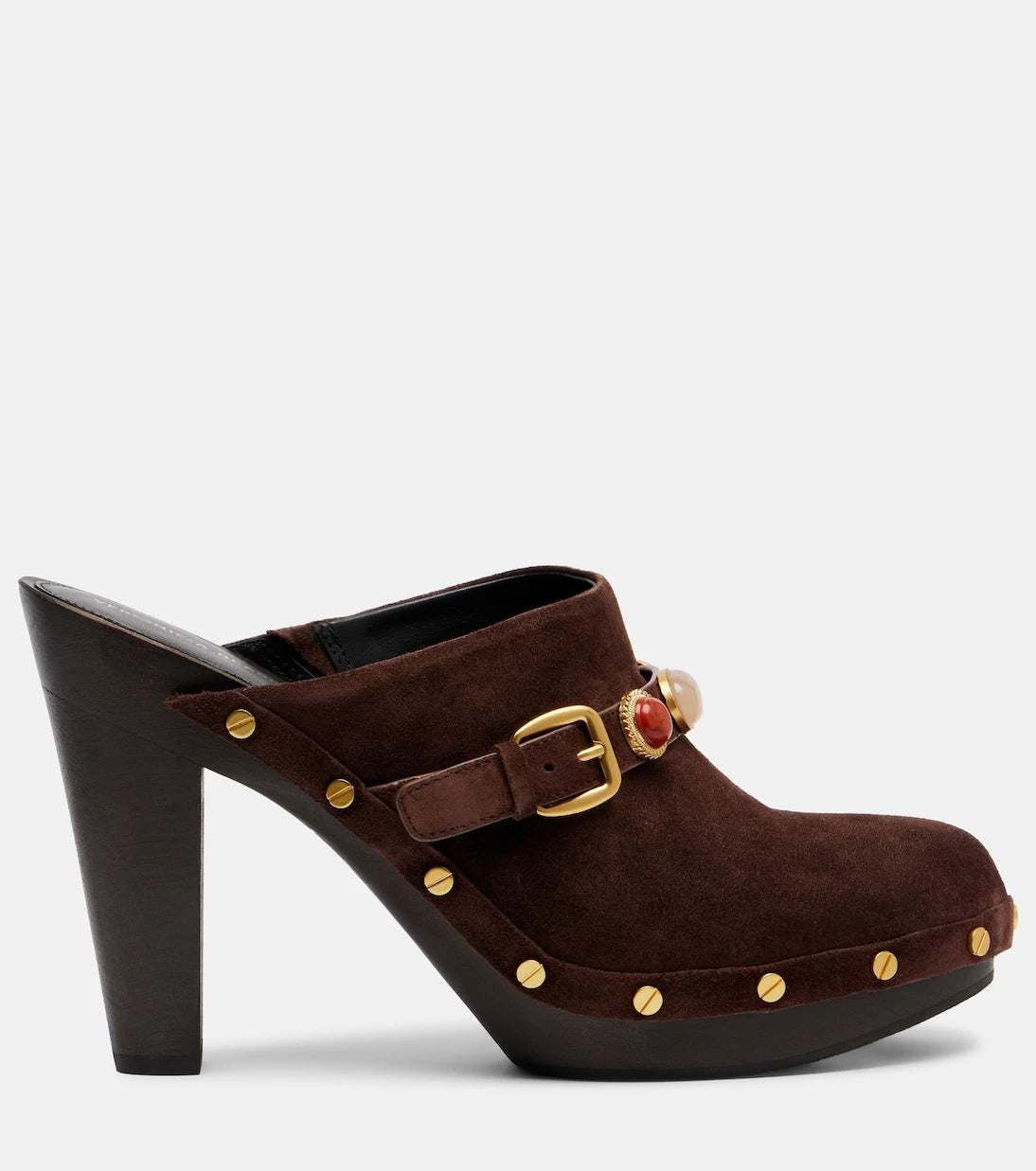 Veronica Beard - Giana embellished suede platform mules
