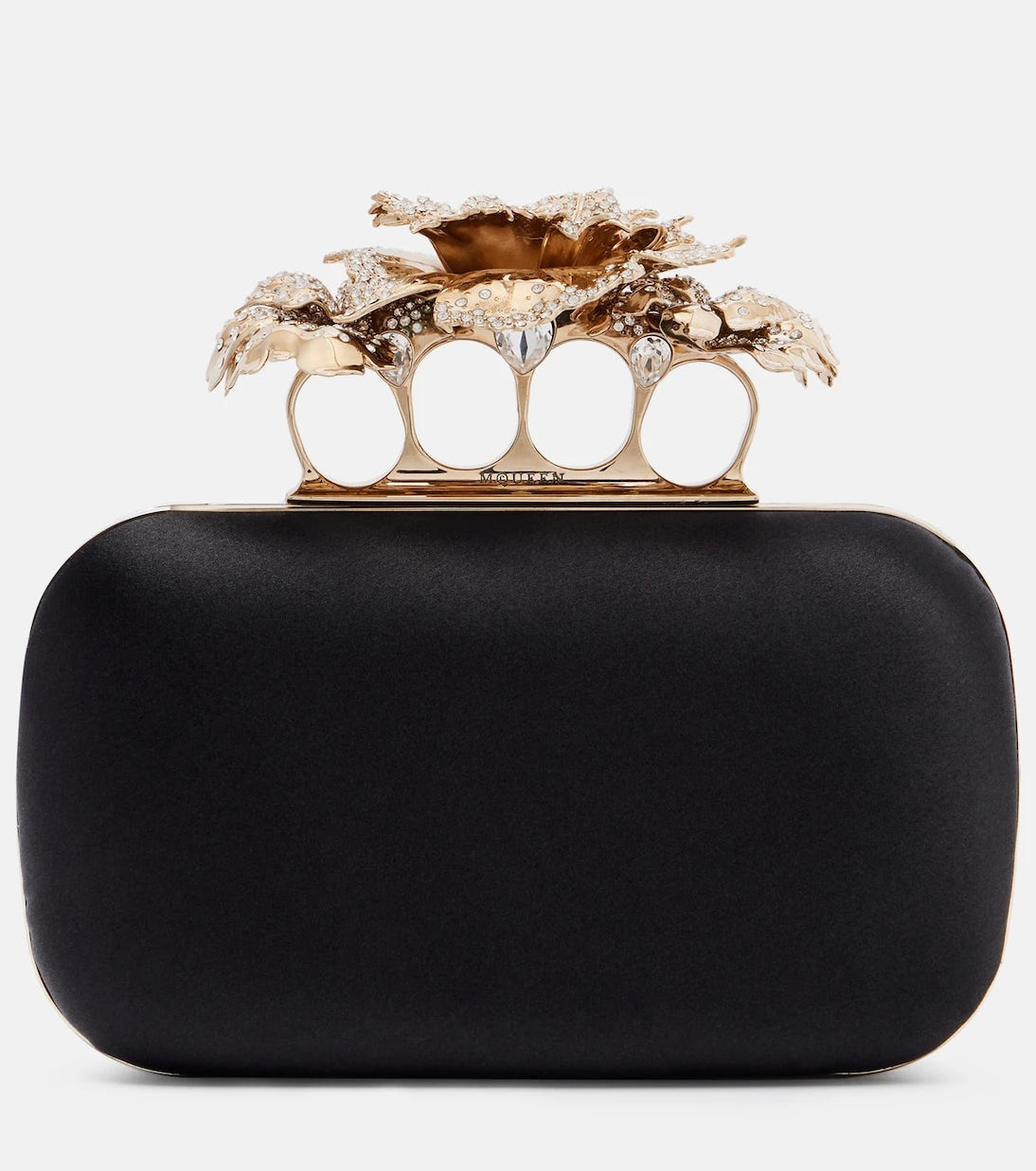 McQueen - Carnation Knuckle satin clutch