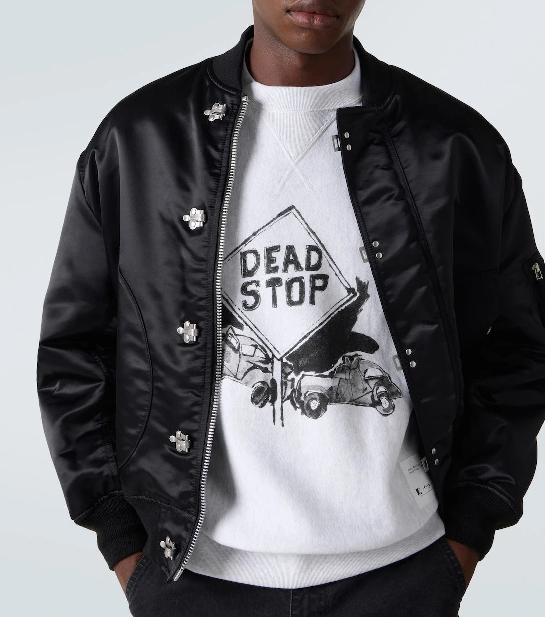 Comme des Garçons Homme - Baskılı pamuklu jarseli sweatshirt