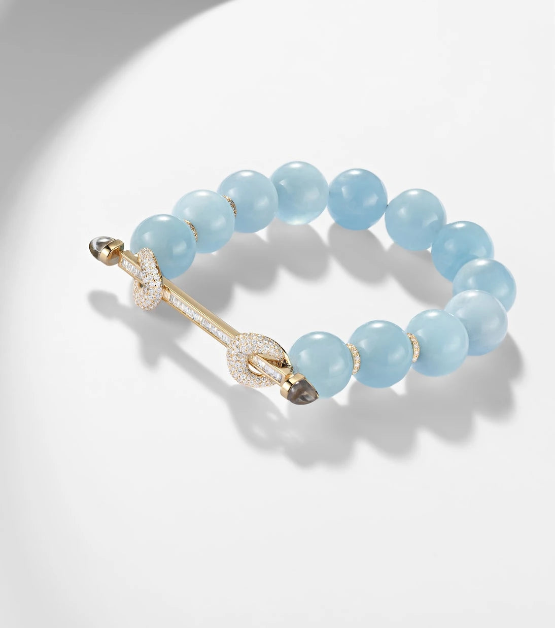 Ananya - Chakra 18kt gold beaded bracelet with gemstones