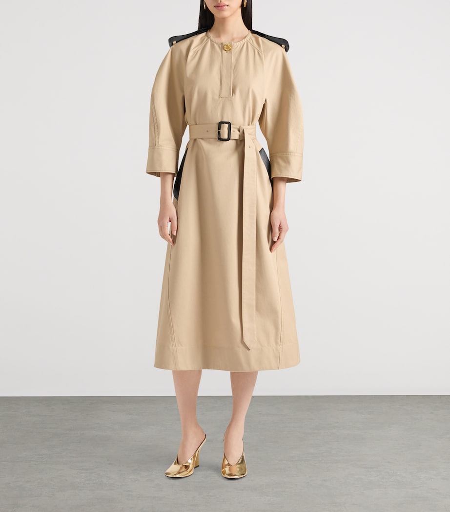 Givenchy Beige Cotton Cocoon Midi Dress