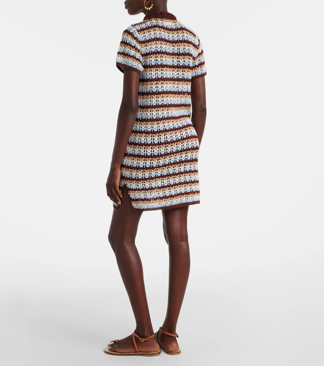 Anna Kosturova - Crochet cotton polo dress