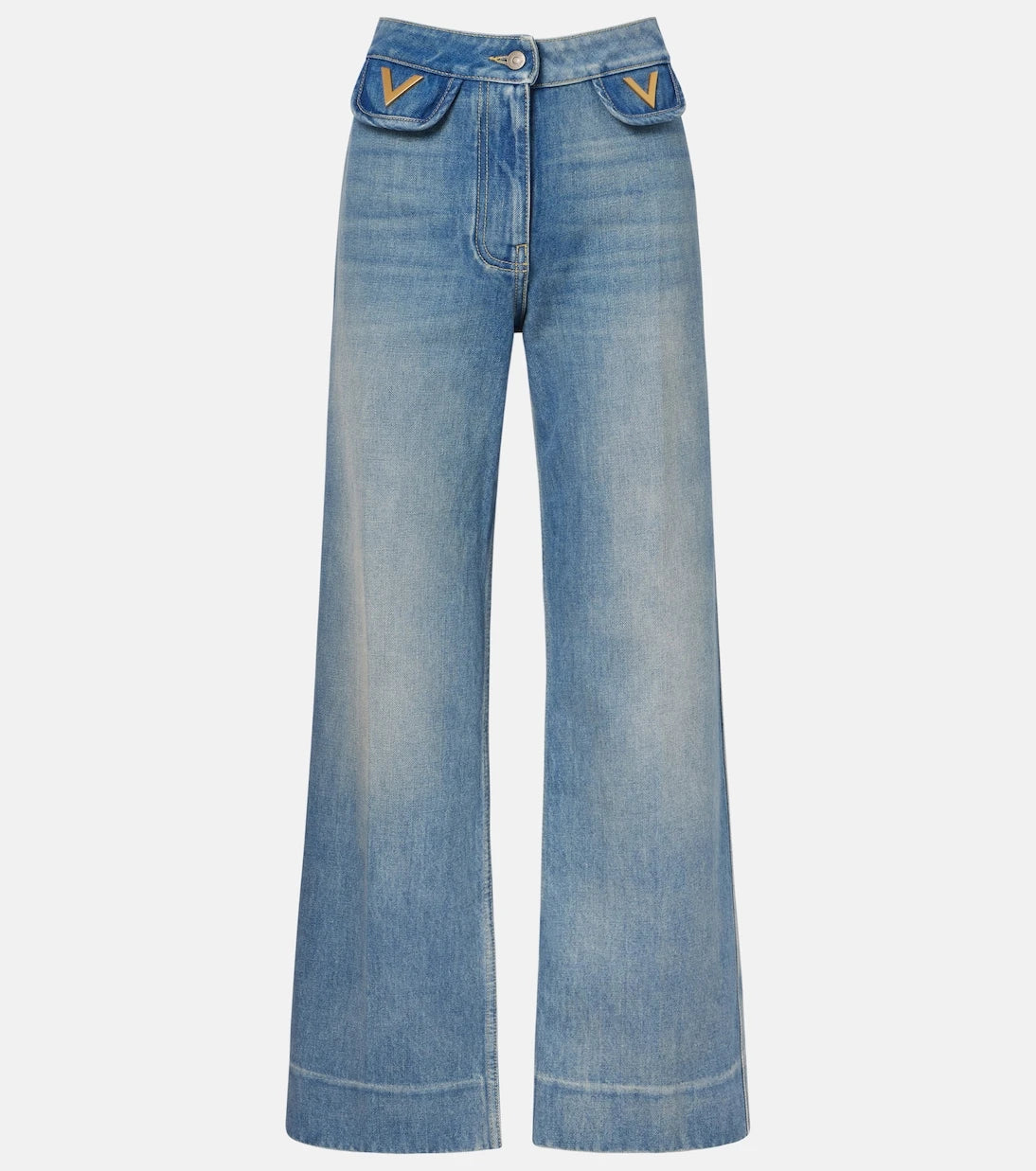 Valentino - VGold mid-rise wide-leg jeans