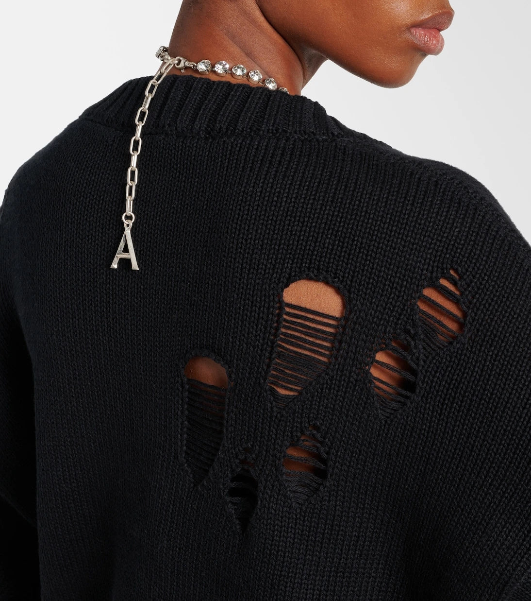 Area - Embellished cotton and cashmere cardigan
