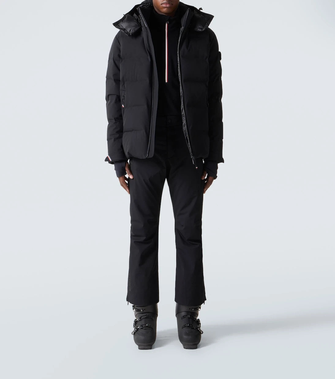 Moncler Grenoble - قميص تزلج من الصوف التقني بسحاب نصفي