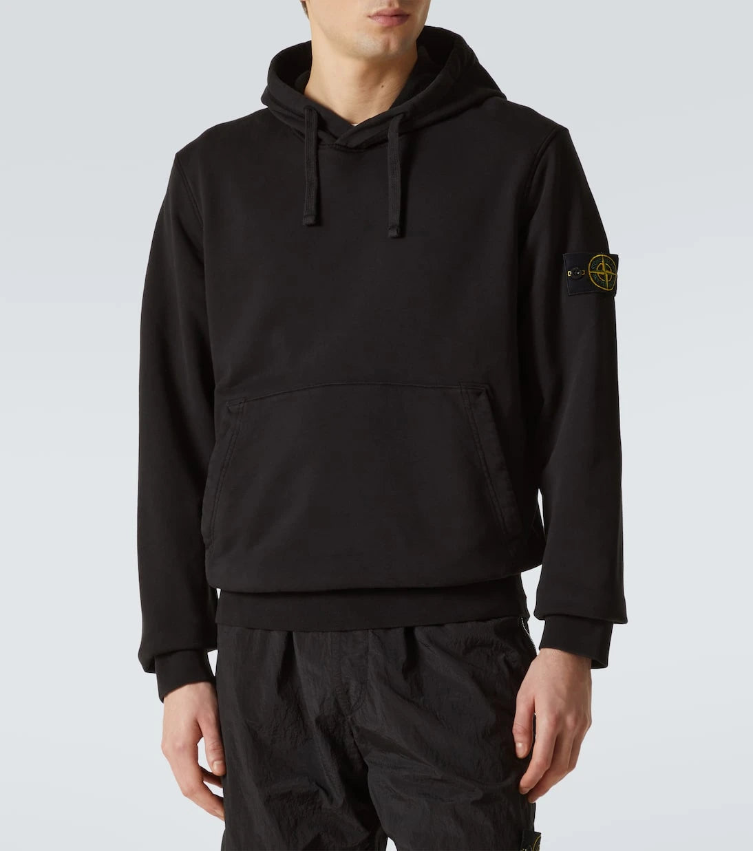 Stone Island - هودي قطني بقلنسوة طراز Compass