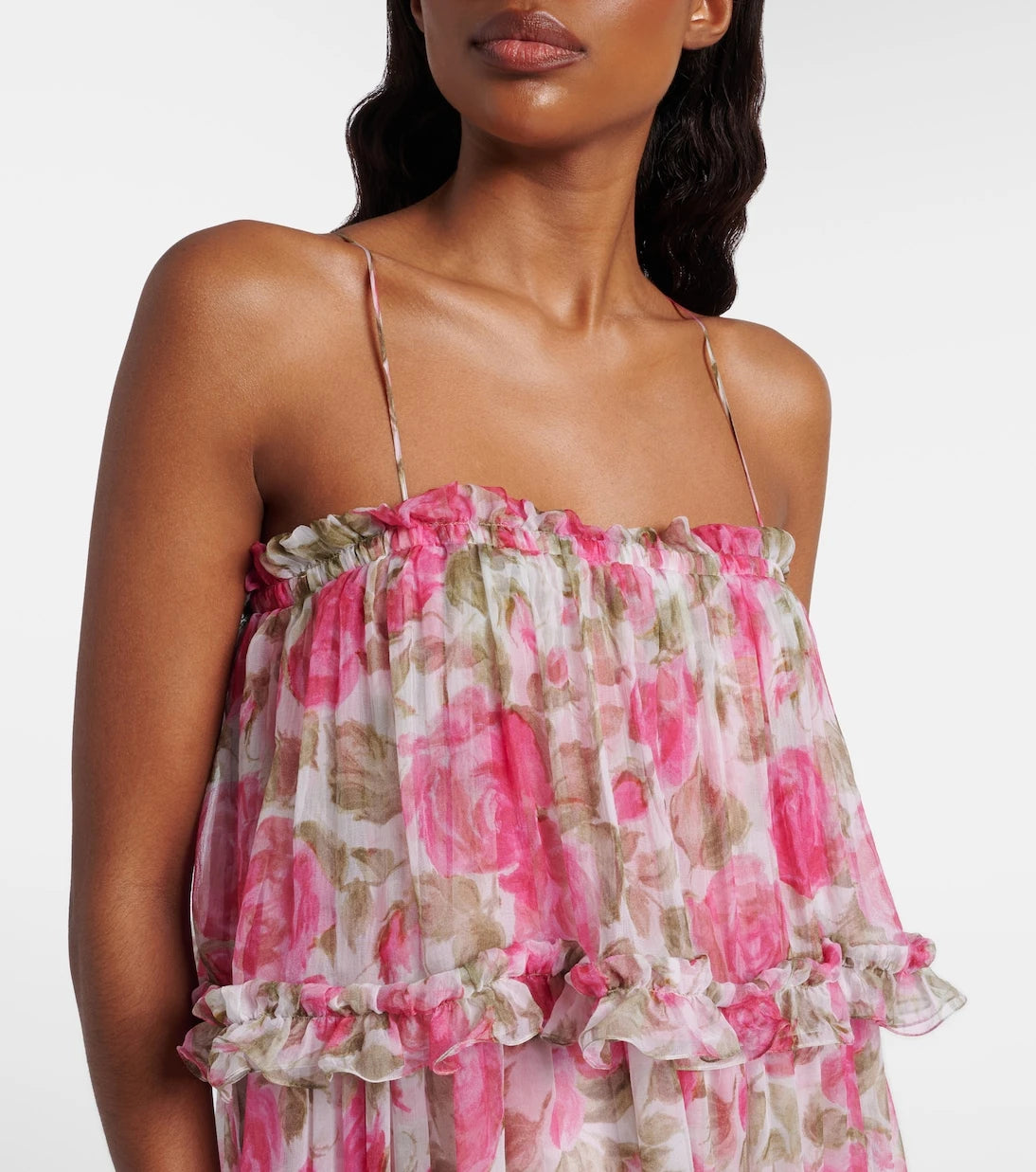 Chloé - Floral silk georgette maxi dress
