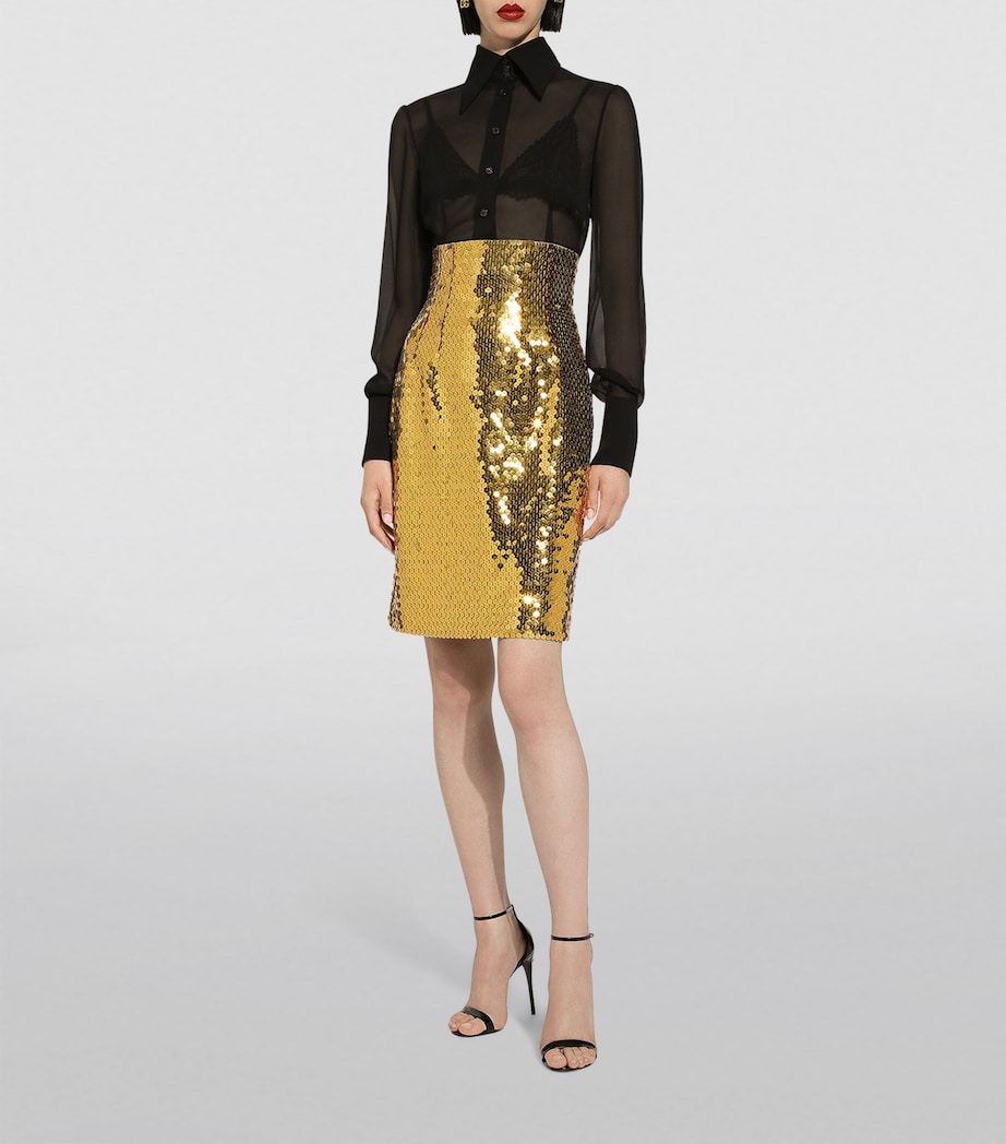Dolce & Gabbana Multi Sequinned Mini Skirt