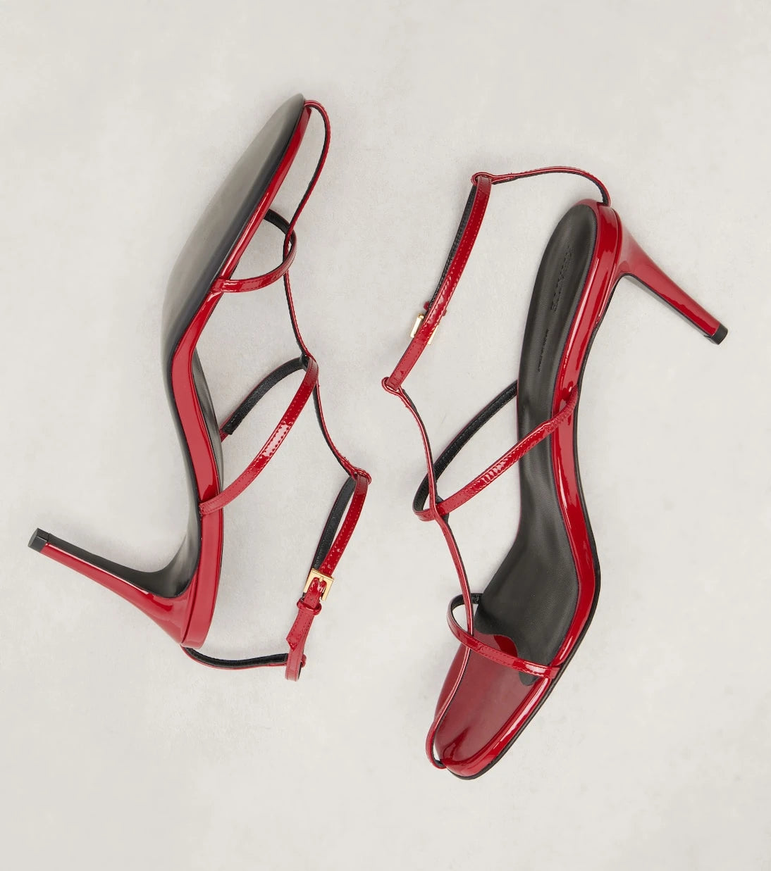 Khaite - Cage 75 patent leather sandals