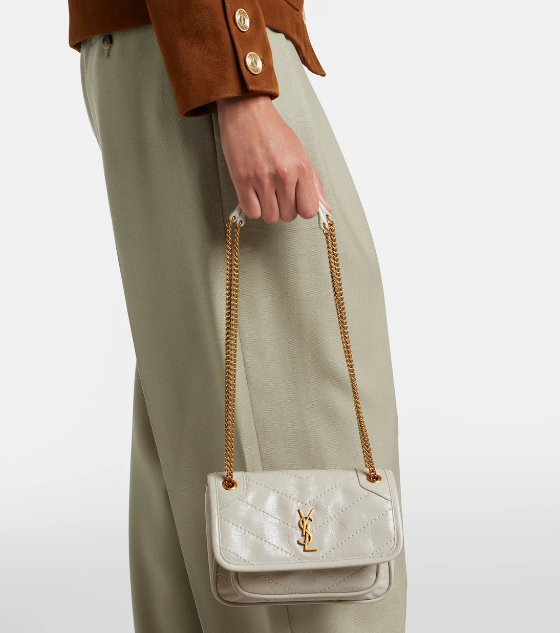 Saint Laurent - Niki Cassandre Mini leather shoulder bag