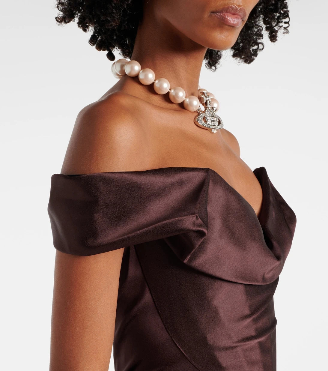 Vivienne Westwood - Nova Cora asymmetric satin minidress