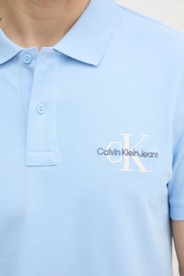 Тениска с яка Calvin Klein Jeans