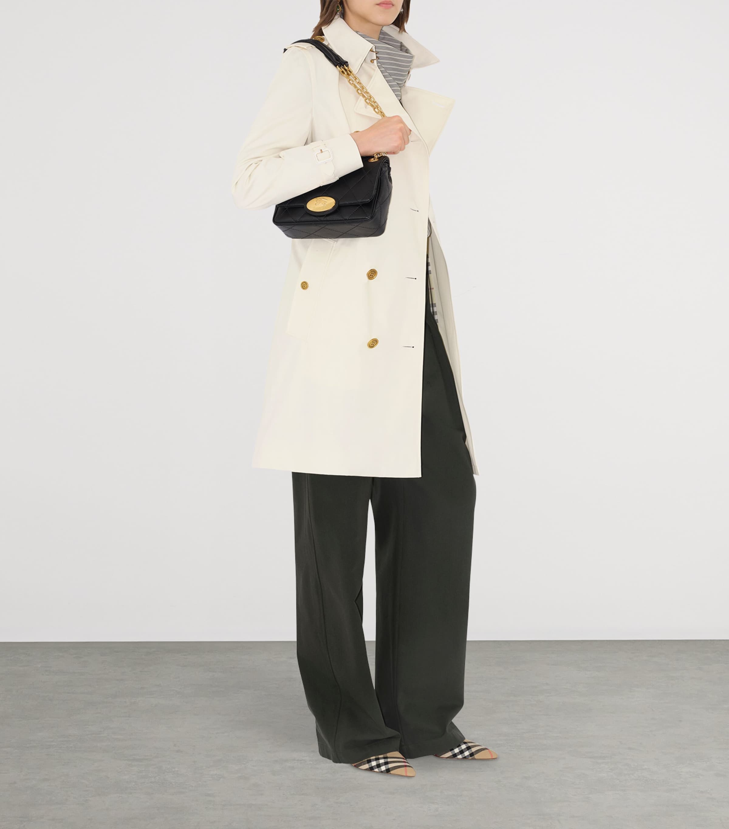 Burberry Black Small Calfskin Strand Shoulder Bag