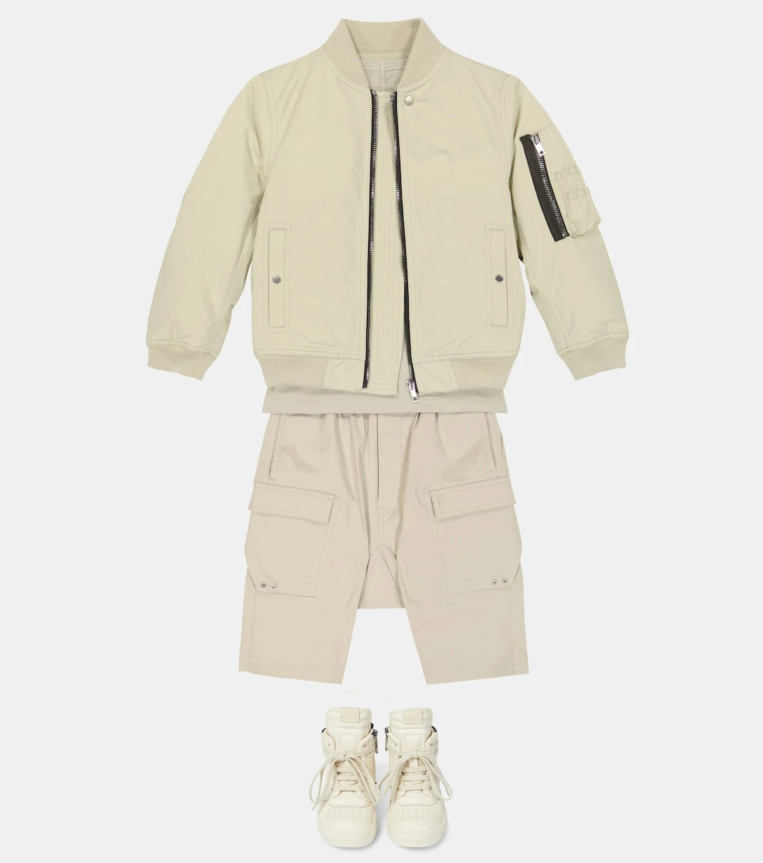 Rick Owens Kids - Pods cotton cargo Bermuda shorts