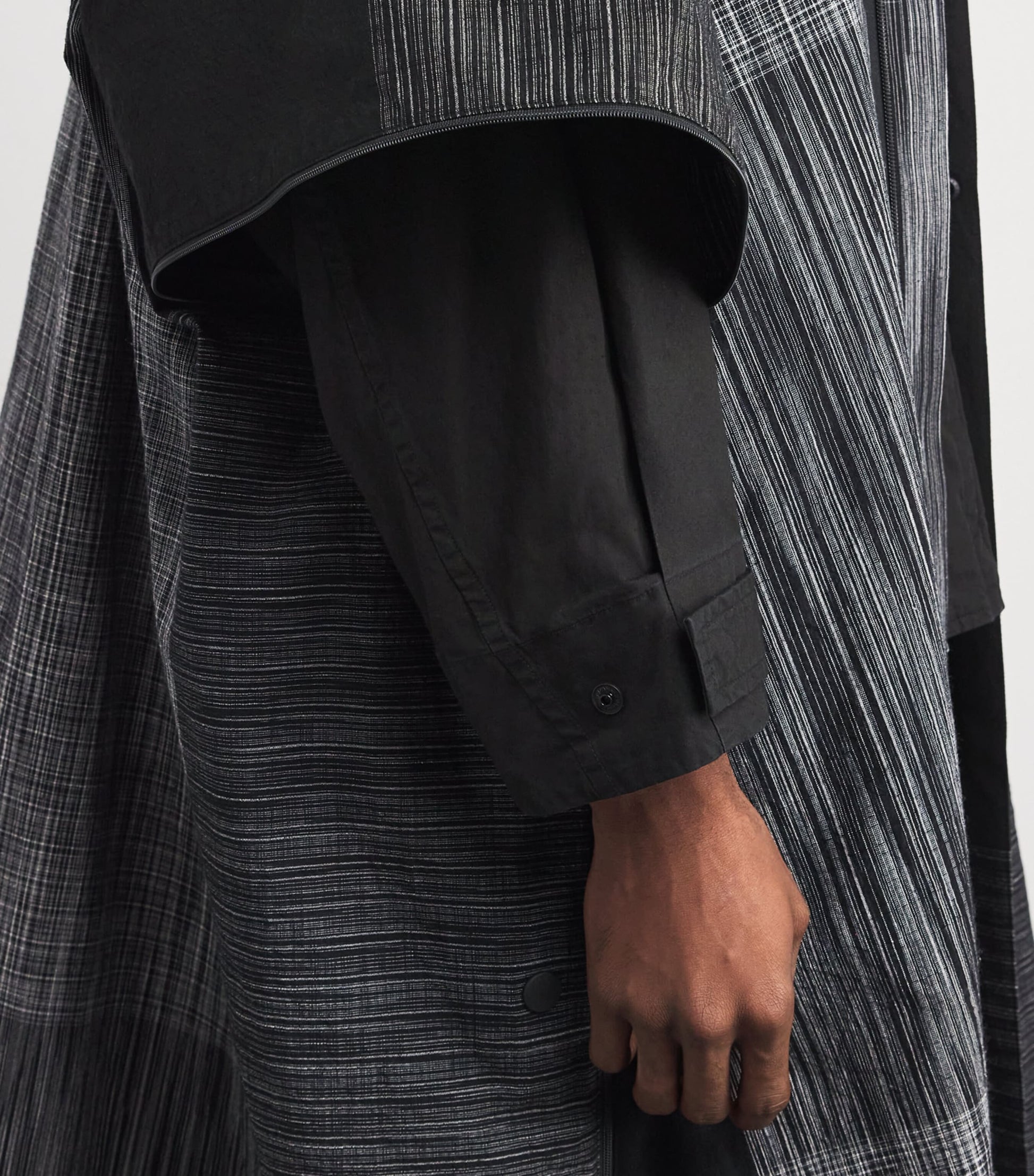 IM MEN Black Hooded Jacket