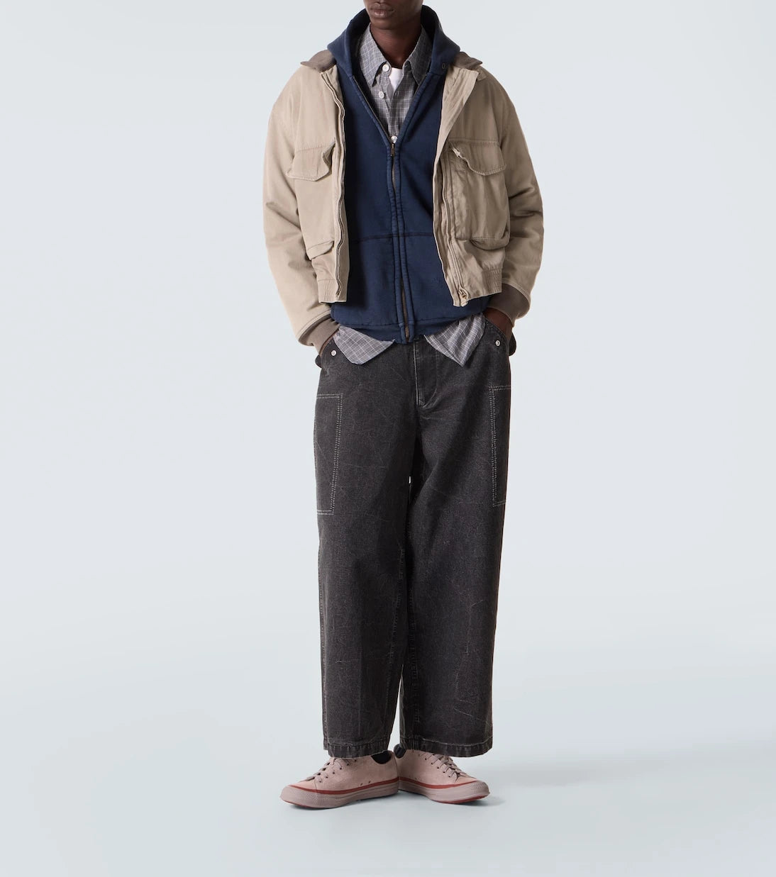 A.Presse - Vintage cotton zip-up hoodie