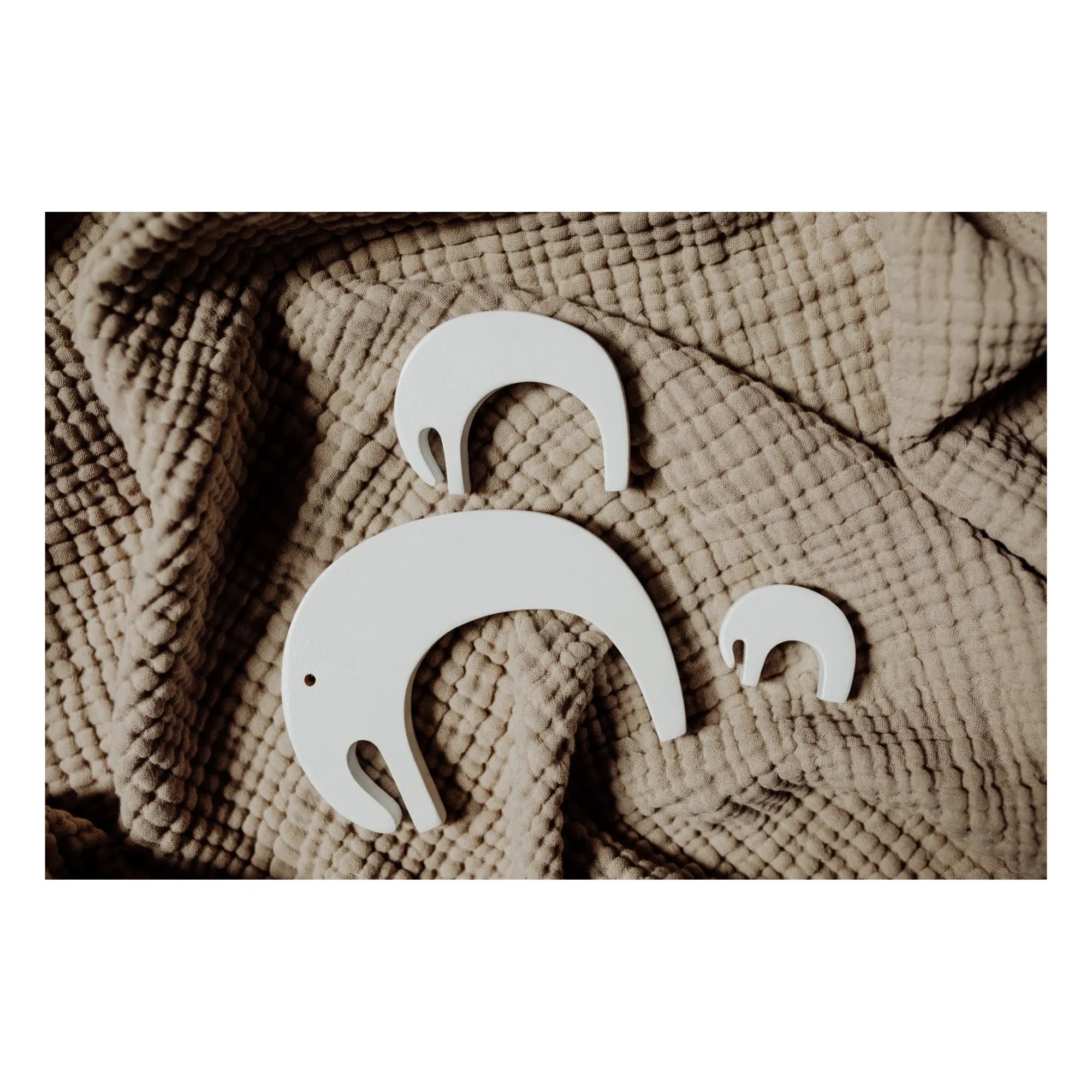 Pinch Toys - Wooden Elephant Stacking Toy | White