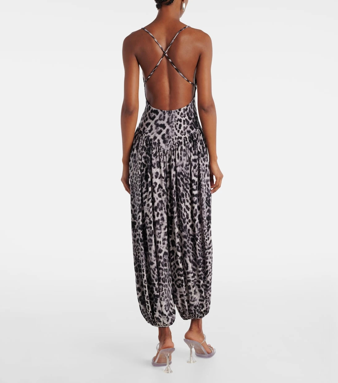 Norma Kamali - Kenny leopard-print jumpsuit