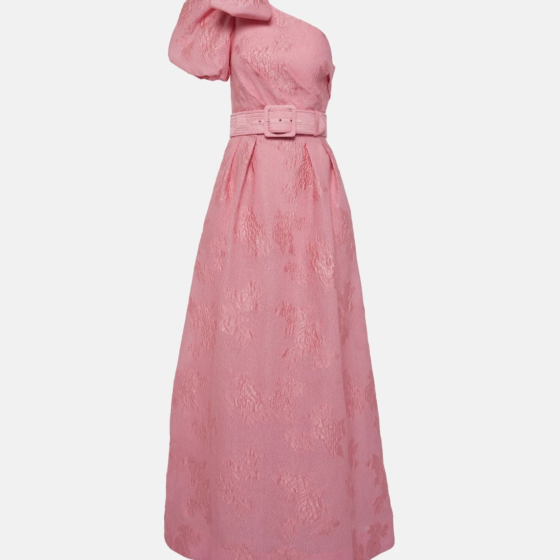 Rebecca Vallance - Zelie printed one-shoulder gown