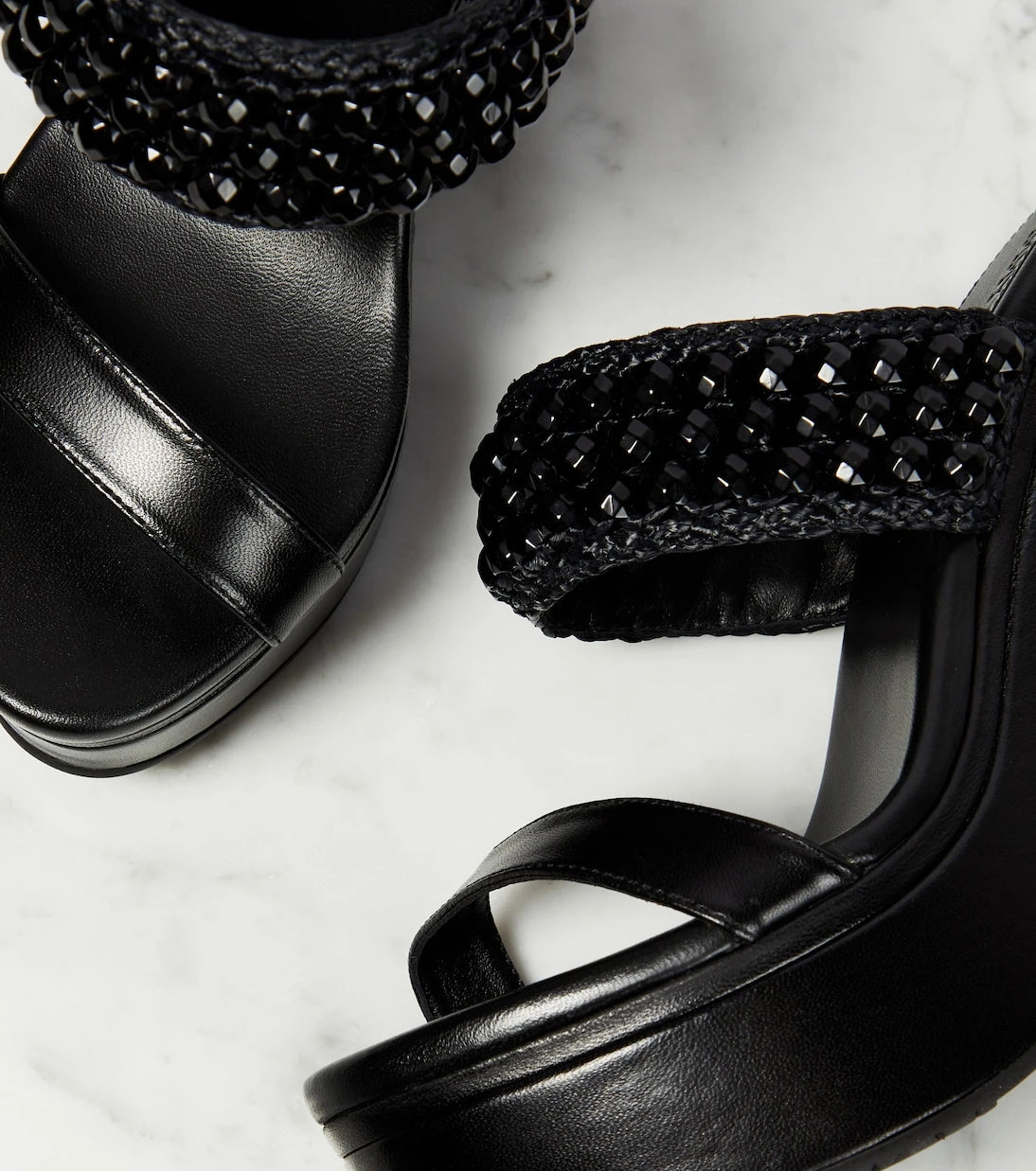 Jimmy Choo - Amoure Wedge 130 leather sandals