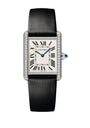 Cartier Stainless Steel and Diamond Tank Must Watch 25.5mm