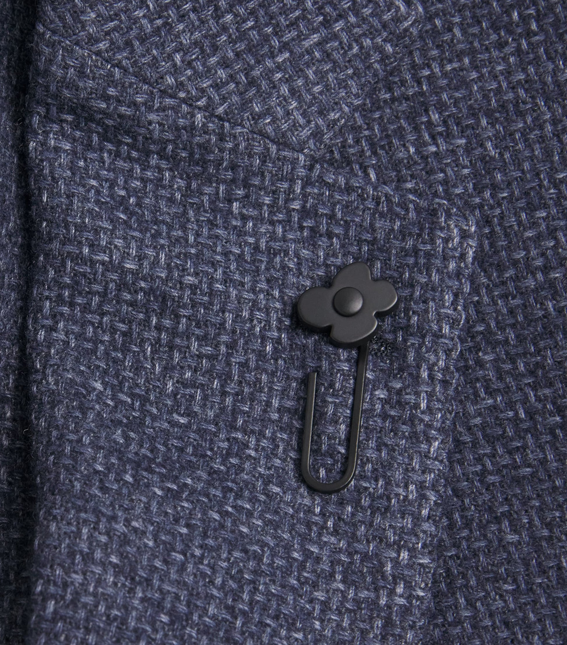 Lardini Navy Woven Single-Breasted Blazer