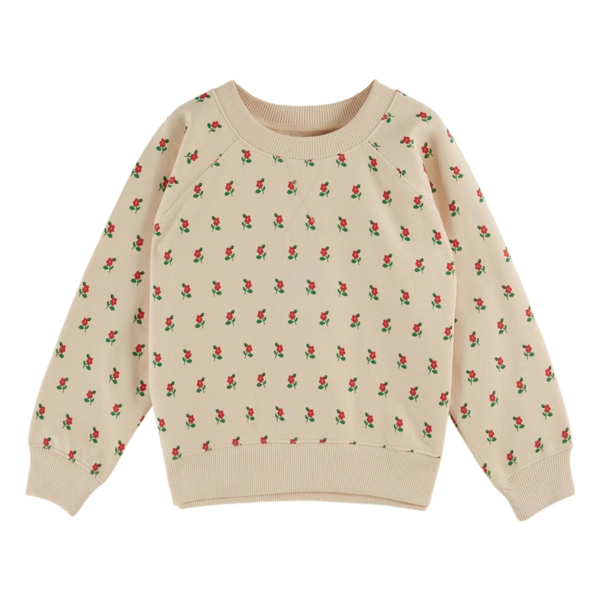 Emile et Ida - Organic cotton floral sweatshirt | Ecru