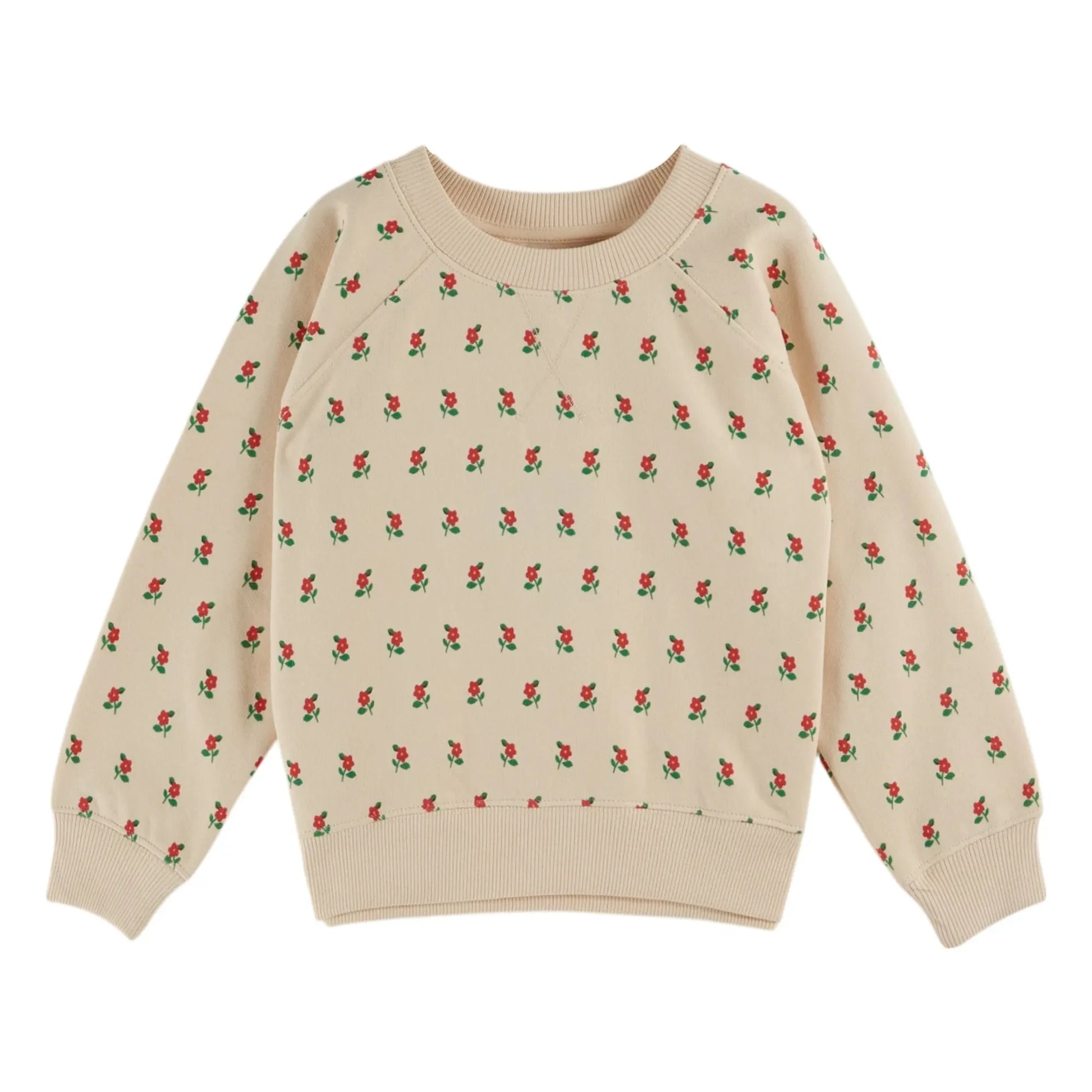 Emile et Ida - Organic cotton floral sweatshirt | Ecru