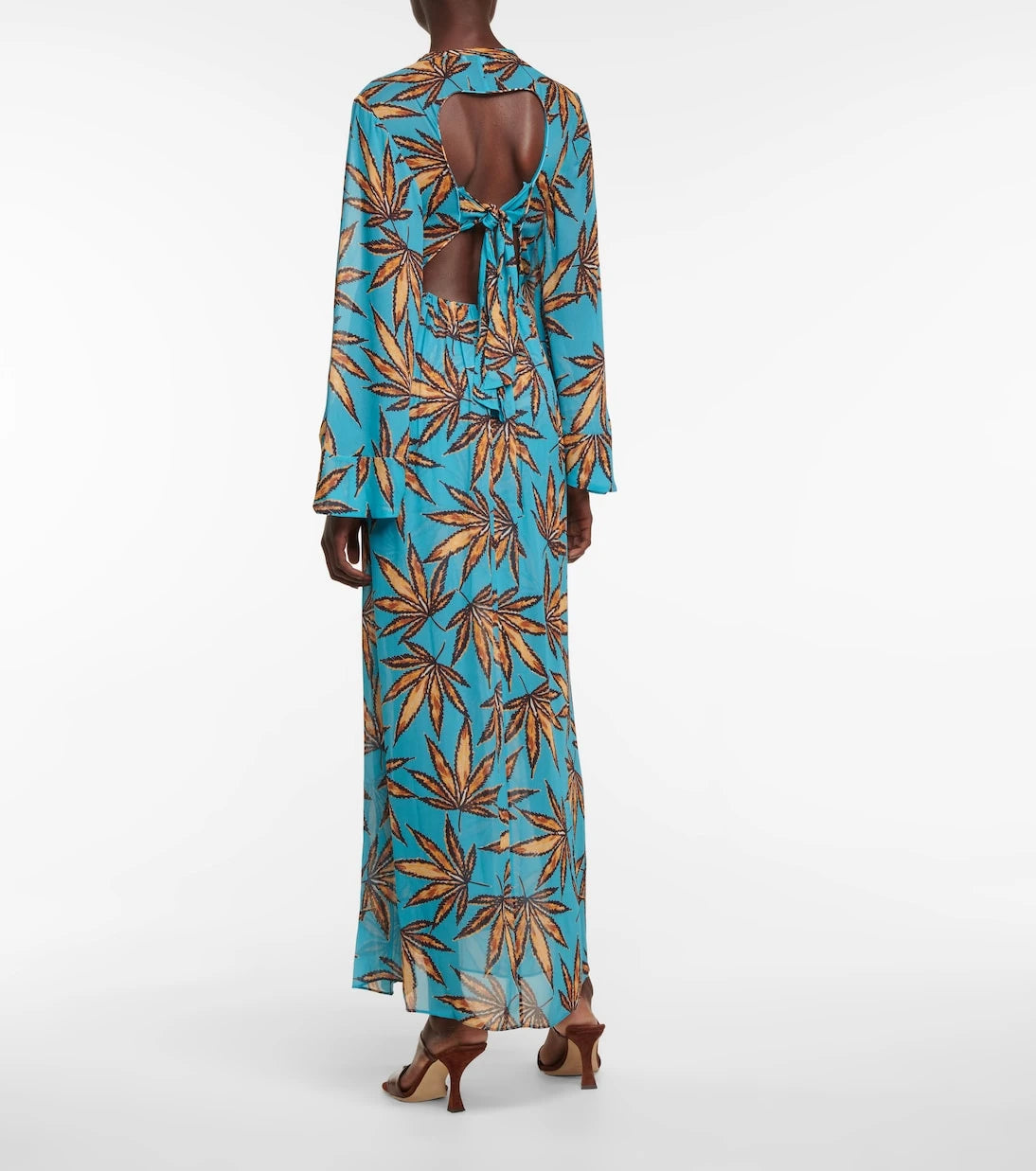 Dorothee Schumacher - Translucent leaves printed maxi dress