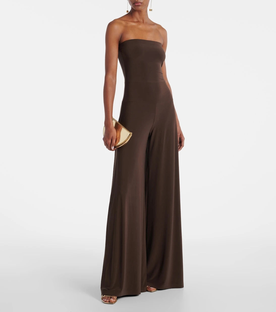 Norma Kamali - Strapless jersey jumpsuit