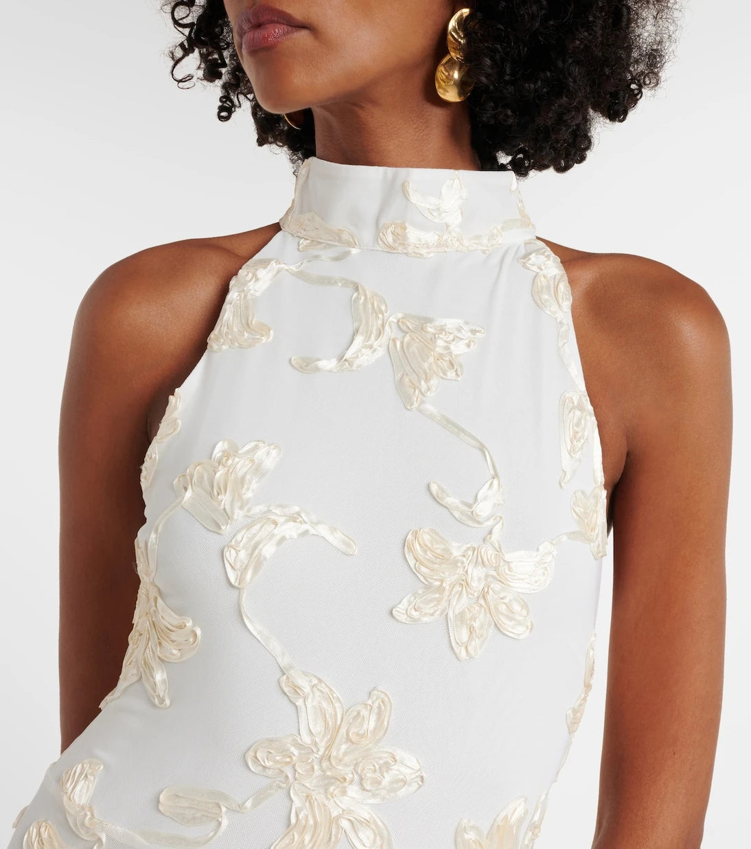 Rotate - Bridal floral-appliqué maxi dress