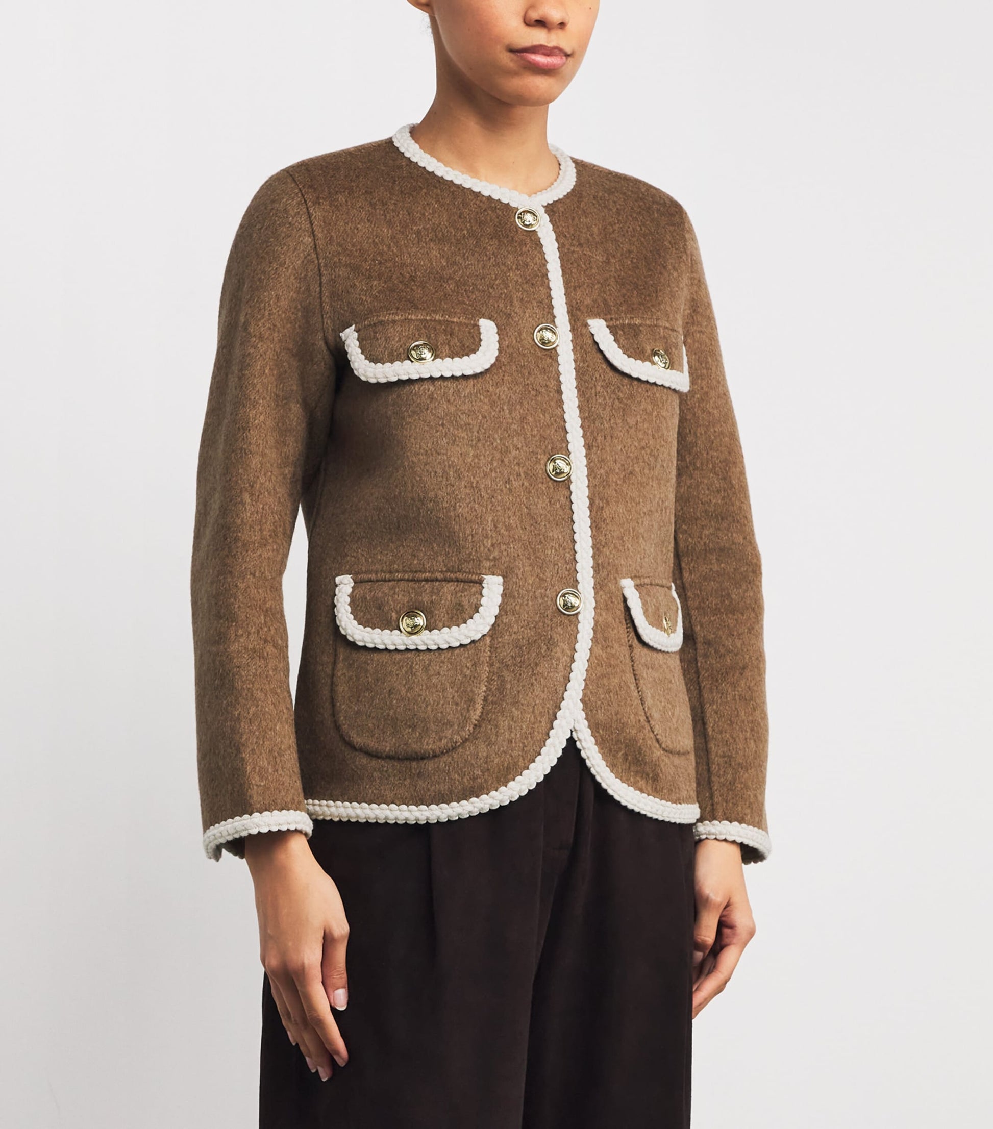 Wool-Blend Double-Faced Jacket DARK BLOND