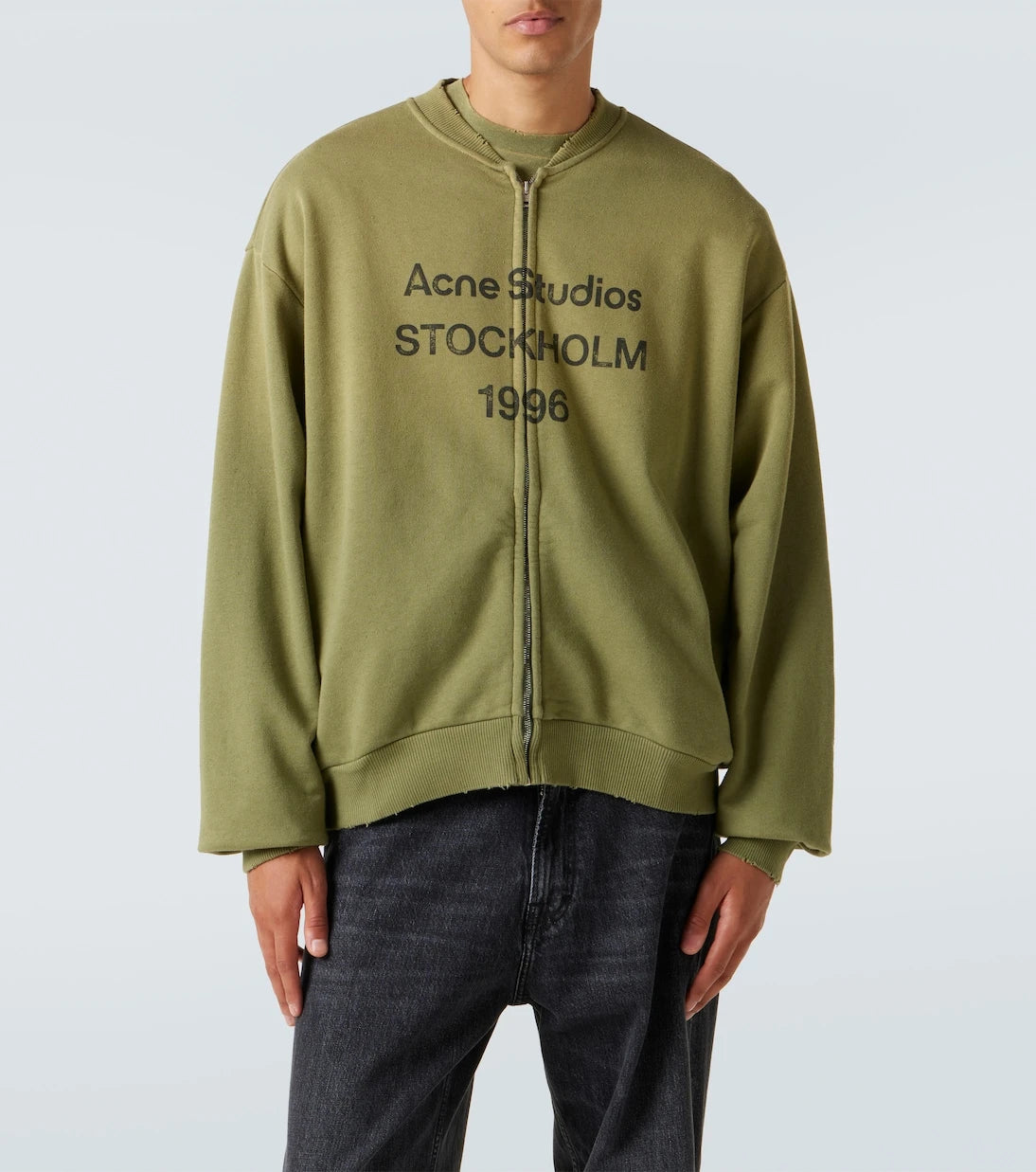 Acne Studios - Logo cotton-blend fleece sweatshirt