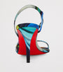 Christian Louboutin Multi Rosa Z Silk Floral Heeled Sandals 80