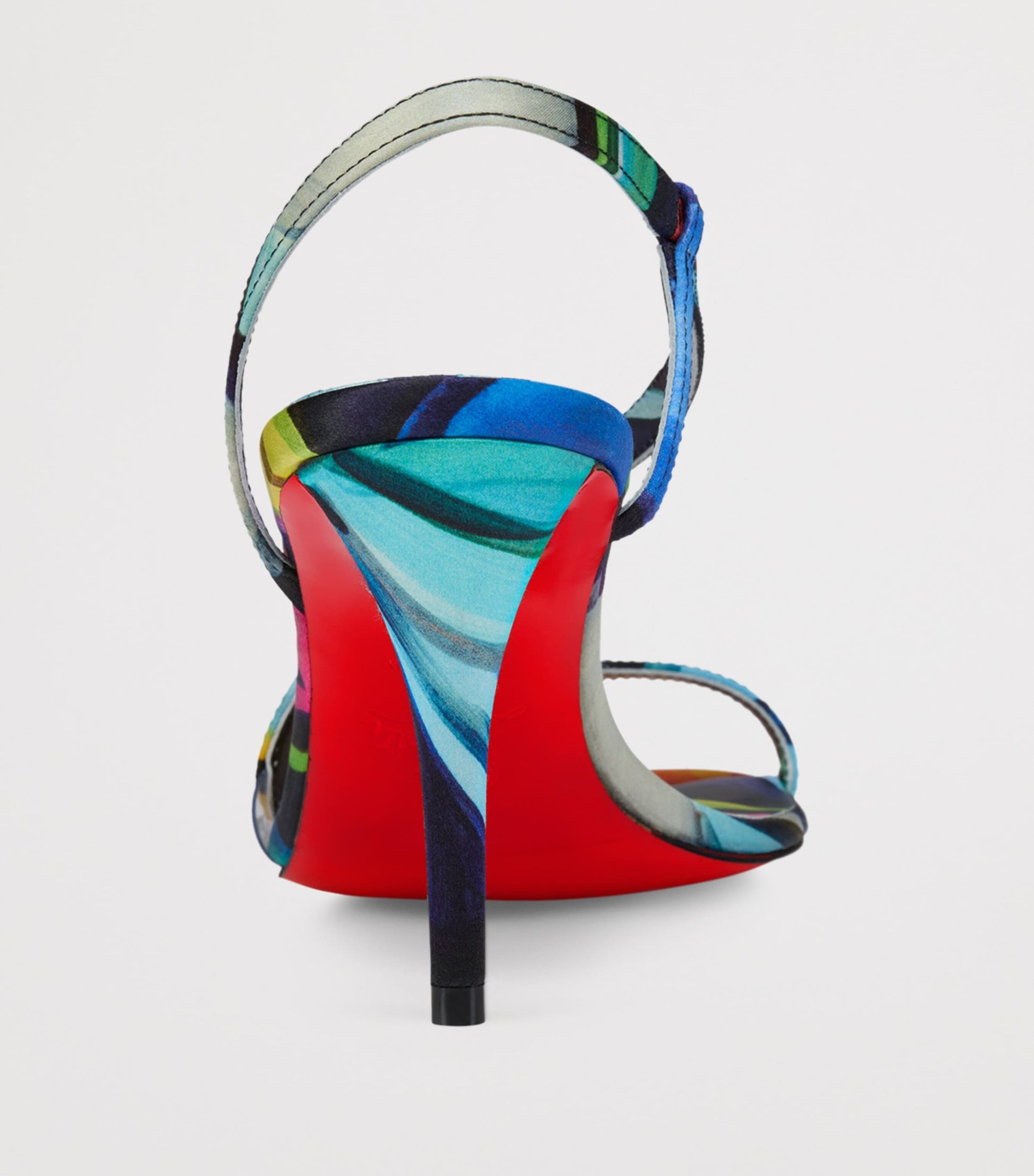 Christian Louboutin Multi Rosa Z Silk Floral Heeled Sandals 80
