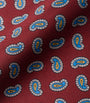 Burgundy Silk Paisley Print Scarf