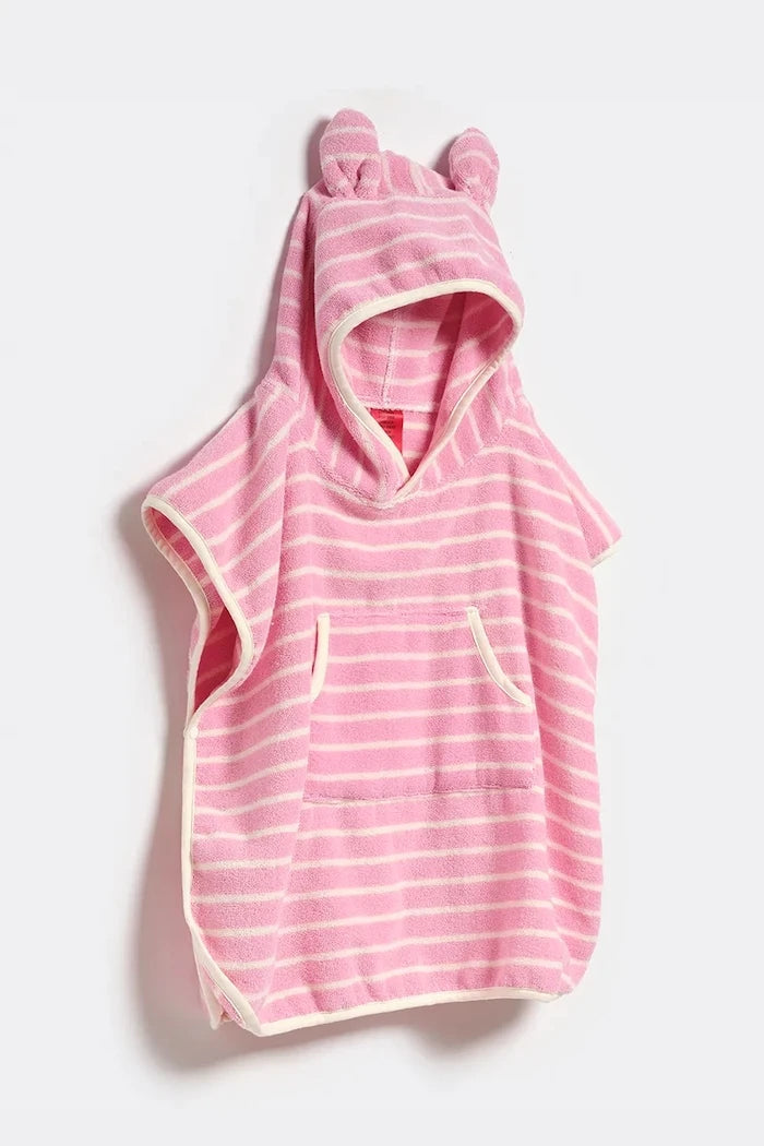 Детска хавлия с качулка SunnyLife Cotton Candy Pink Stripe