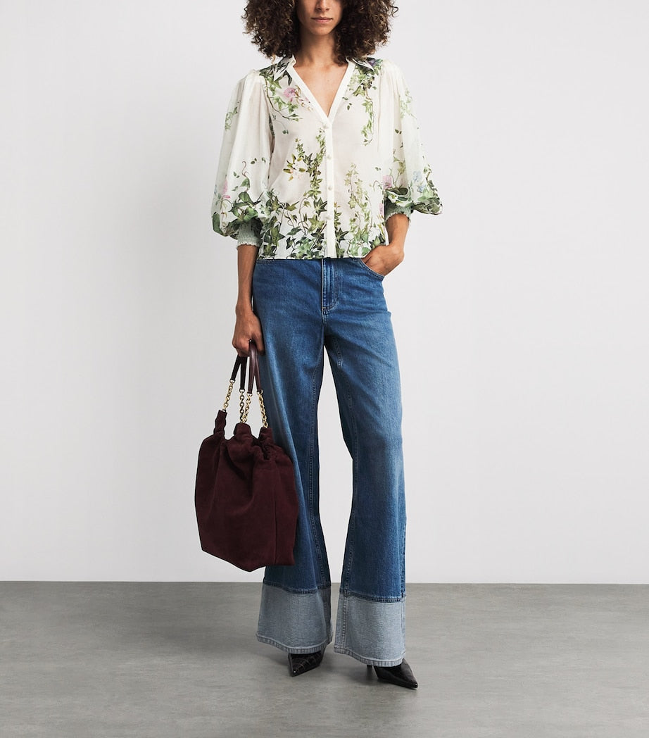 Alice+Olivia Multi Cotton-Silk Charis Blouse