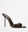 Brown Patent Leather Lidia Mules 105