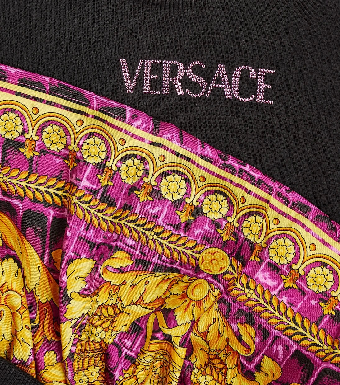 Versace Kids - Logo printed cotton-blend dress