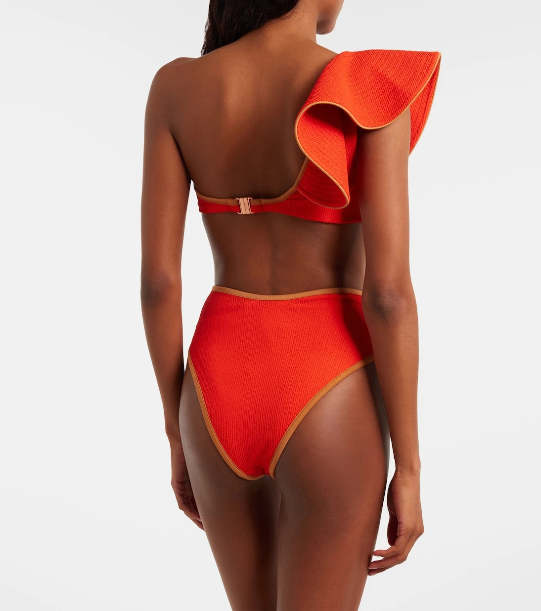 Johanna Ortiz - One-shoulder ruffled bikini top
