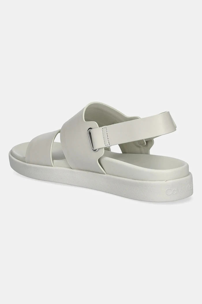 Кожени сандали Calvin Klein FLAT ADJ SANDAL EYELET