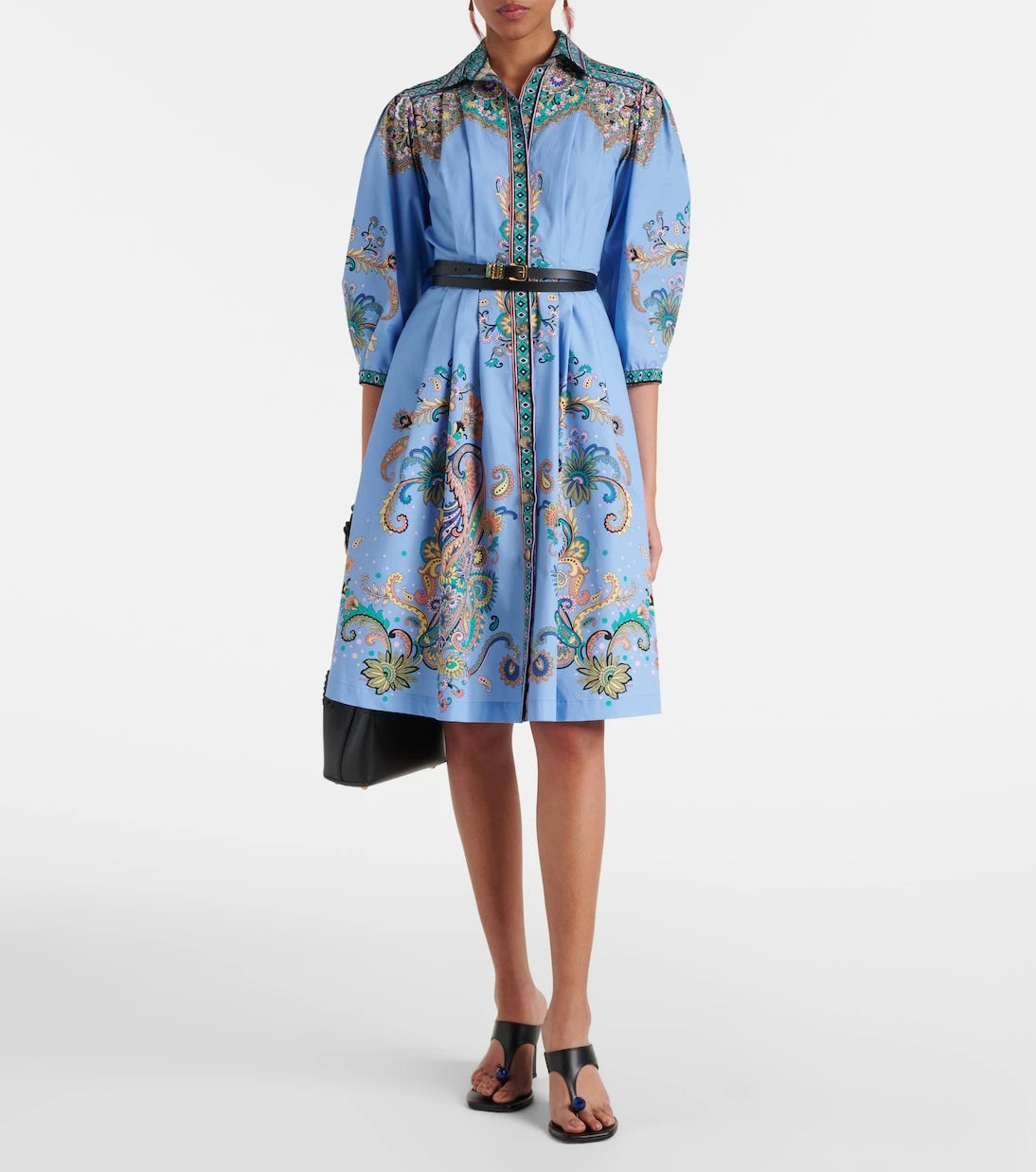 Etro - Printed cotton shirt dress