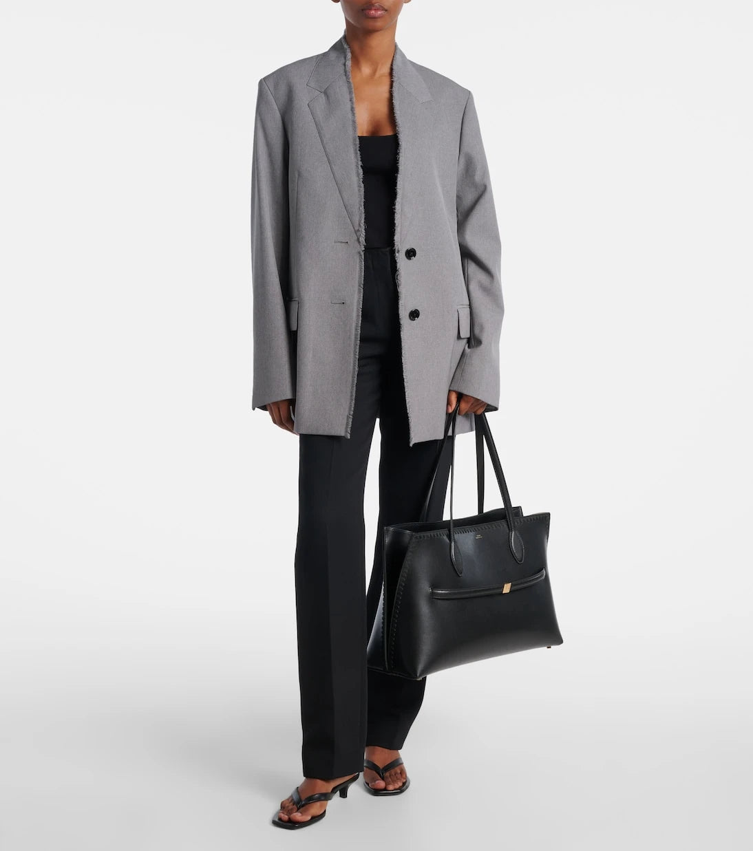 Toteme - Lounge embroidered leather tote bag
