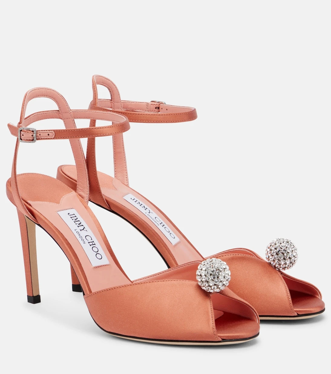 Jimmy Choo - Sacora embellished satin sandals