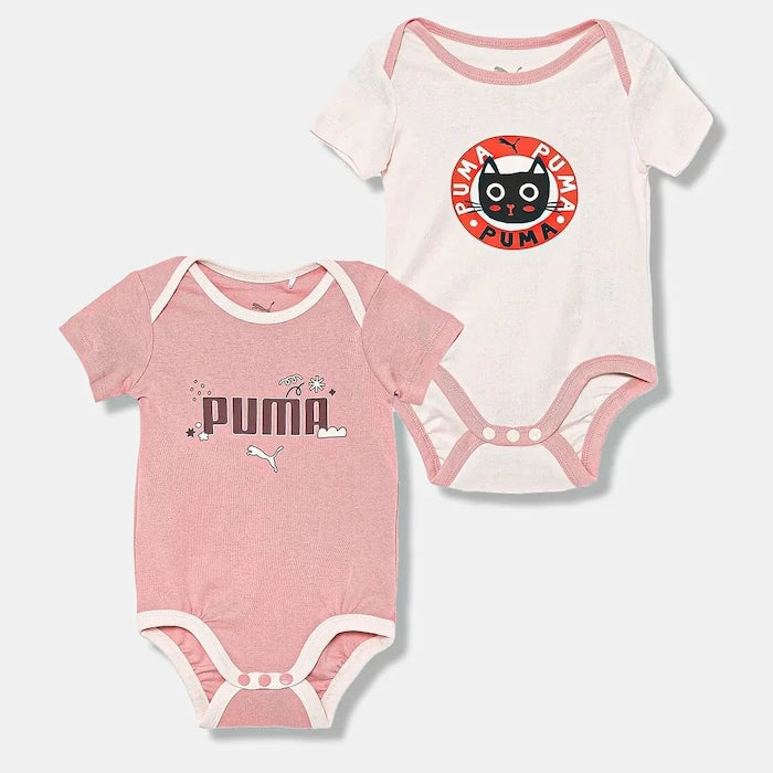 Puma MINICATS Newborn 2'li Grafik Bebek Bodi Seti INF